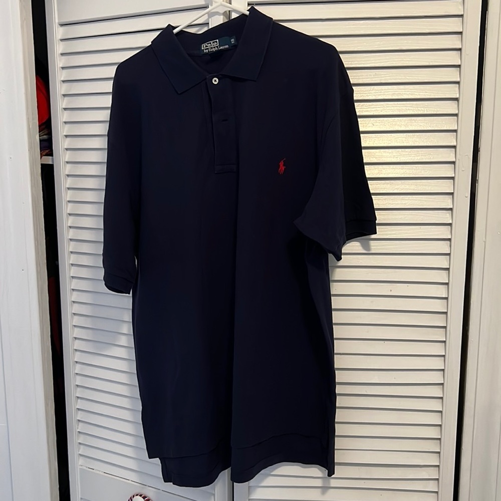 Polo shirt, sz 1xl big, navy blue